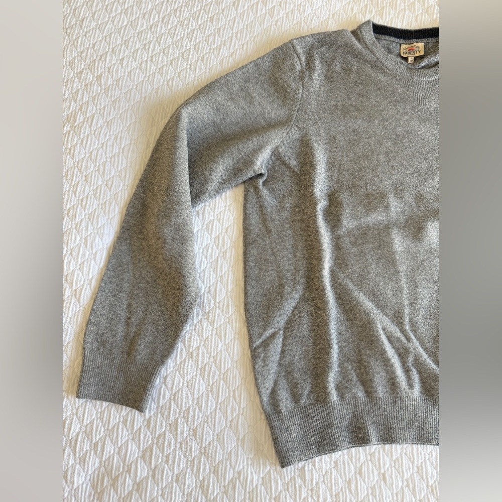 Faherty Gray Crew Neck Sweater - image 3